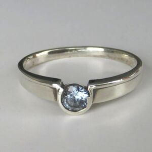 Natural Sky Blue Topaz In Sterling Silver Ring